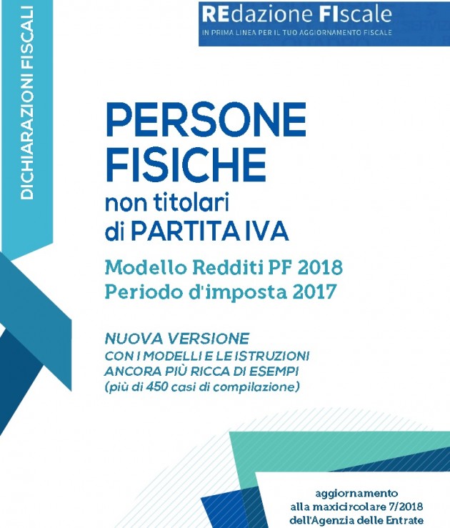 Modello REDDITI PF 2018 - Persone Fisiche non titolari di P.Iva