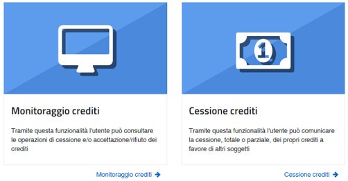 Piattaforma cessione crediti - La procedura informatica