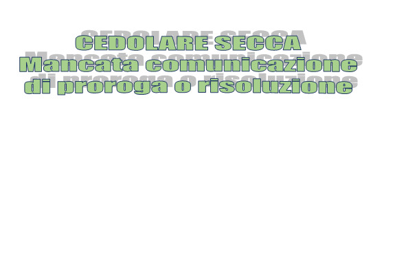 Cedolare secca - Mancata comunicazione della proroga o risoluzione del contratto