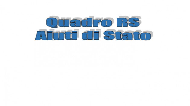 Quadro RS - Aiuti di Stato