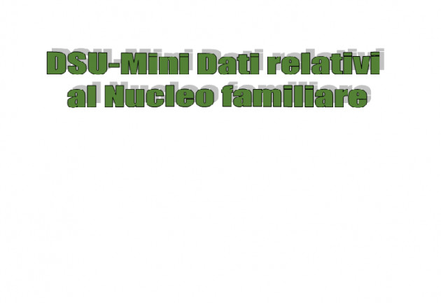 DSU-Mini - Dati relativi al Nucleo familiare