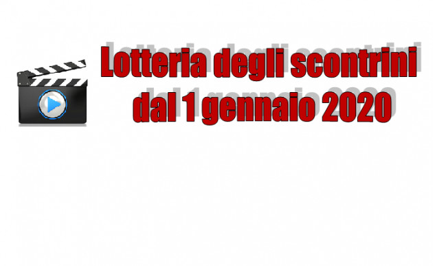 Lotteria scontrini dal 1 gennaio 2020