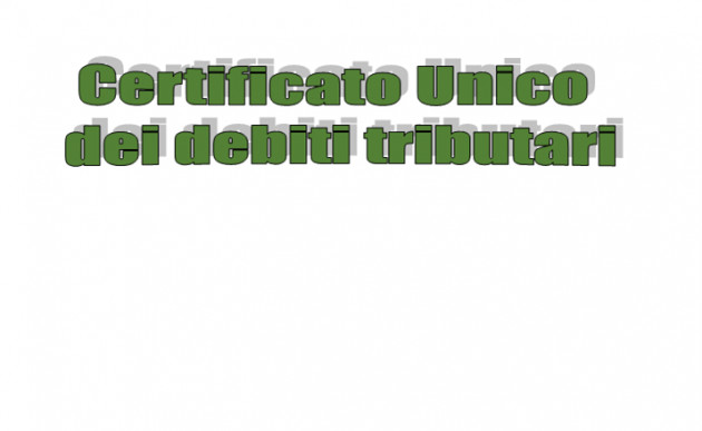 Certificato Unico dei debiti tributari