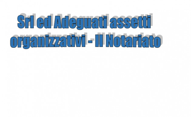 Srl ed Adeguati assetti organizzativi - Indicazioni del Notariato