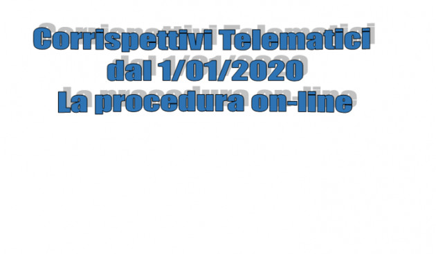 Corrispettivi Telematici dal 1 gennaio 2020 - La procedura on-line
