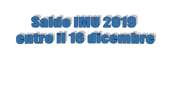 Saldo IMU 2019 entro il 16 dicembre