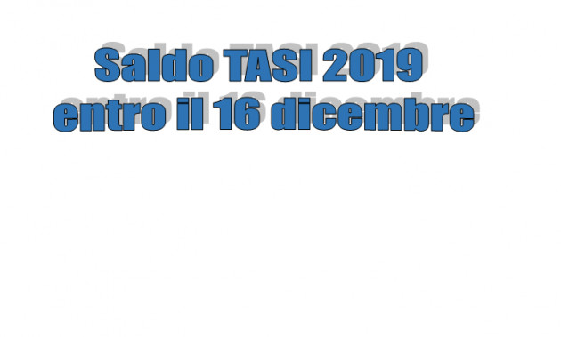 Saldo TASI 2019 entro il 16 dicembre