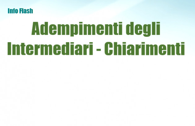 Intermediari telematici - Adempimenti - Chiarimenti dell'Agenzia