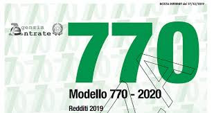 Bozza del Modello 770/2020: le principali novità