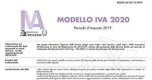 Modello IVA 2020: pubblicati modelli e istruzioni