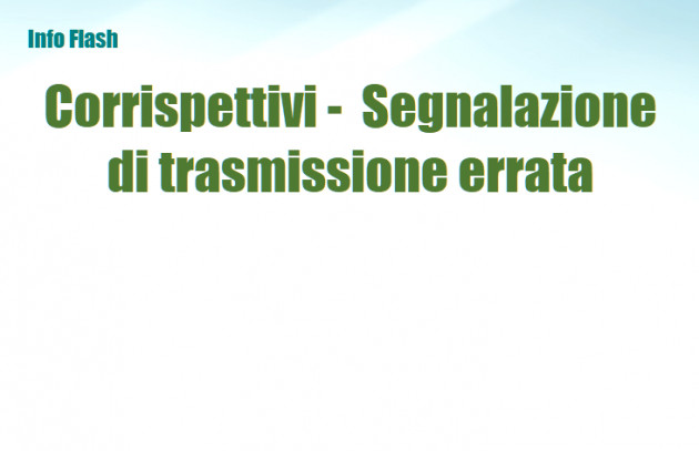 Corrispettivi telematici - La segnalazione di trasmissione errata