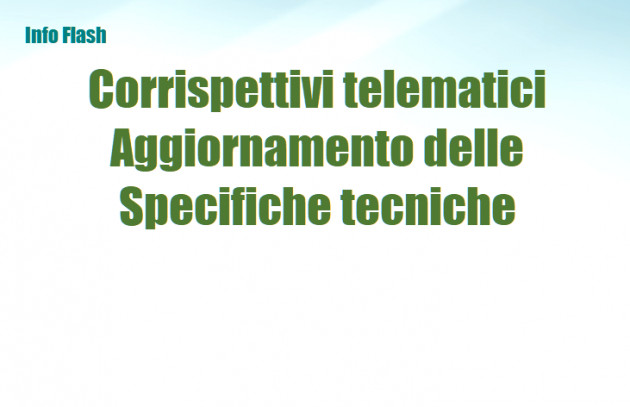 Corrispettivi telematici - Aggiornamento delle Specifiche tecniche