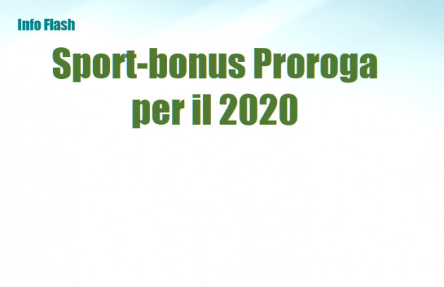 Sport-bonus - Proroga per il 2020