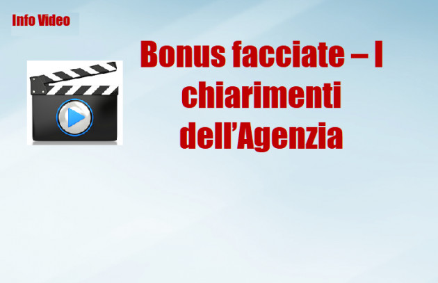 Info Video - Novità Bonus Facciate - CM 2/2020