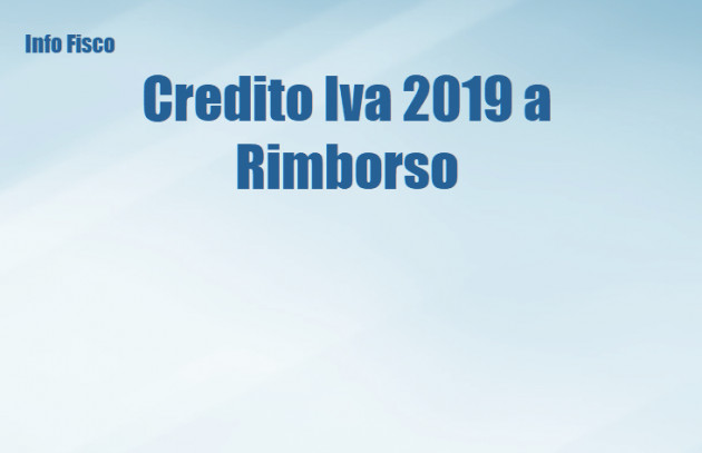 Credito Iva 2019 a rimborso