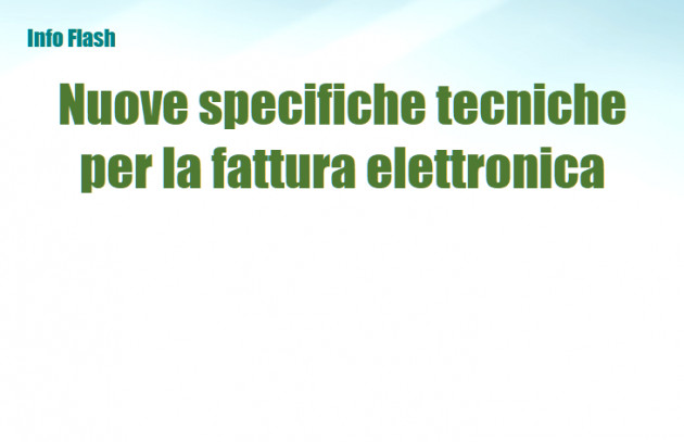 Nuove specifiche tecniche per la fattura elettronica