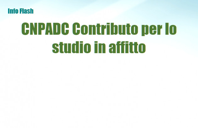 CNPADC - Contributo per lo studio in affitto