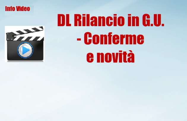 Rf-V - DL Rilancio definitivo - Conferme e novità