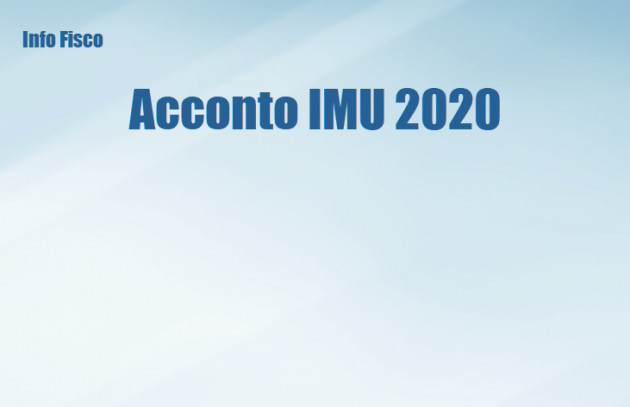 Acconto IMU 2020