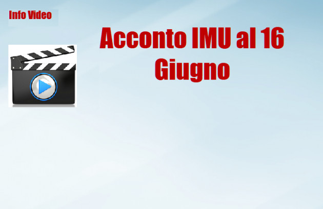 Rf-V - Acconto IMU al 16 giugno