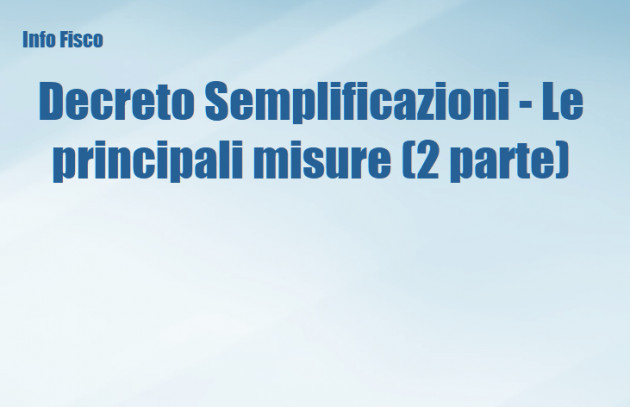 Decreto Semplificazioni 2020 - Le principali misure (2 parte)