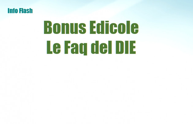 Bonus Edicole - Le Faq del Dipartimento Informazione Editoria
