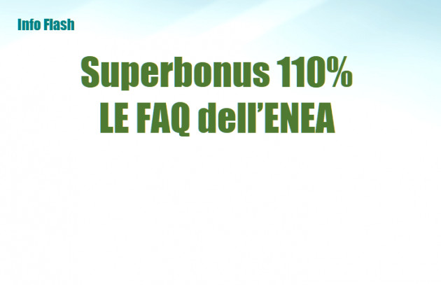 Superbonus 110% - Le FAQ dell'ENEA