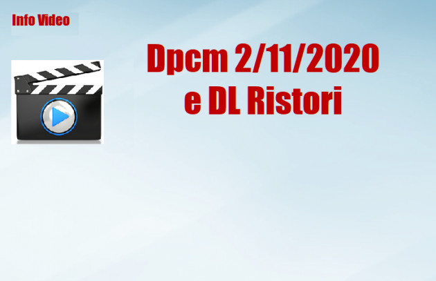 Dpcm 2/11/2020 e DL Ristori