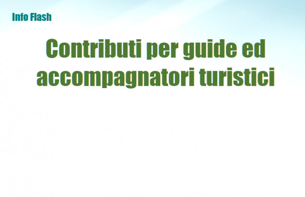 Contributi per guide turistiche e accompagnatori turistici
