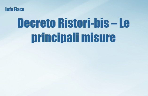 Decreto Ristori-bis – Le principali misure