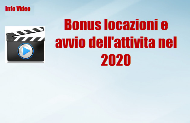 Rf-V - Bonus locazioni e inizio dell'attivita (Interpello 509)