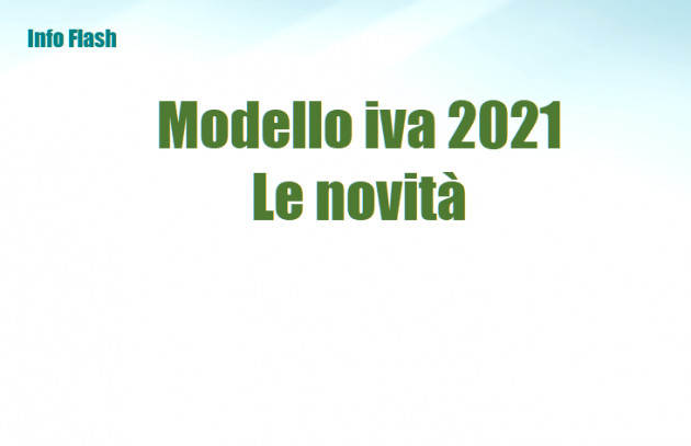 Modello IVA 2021 - Le novità