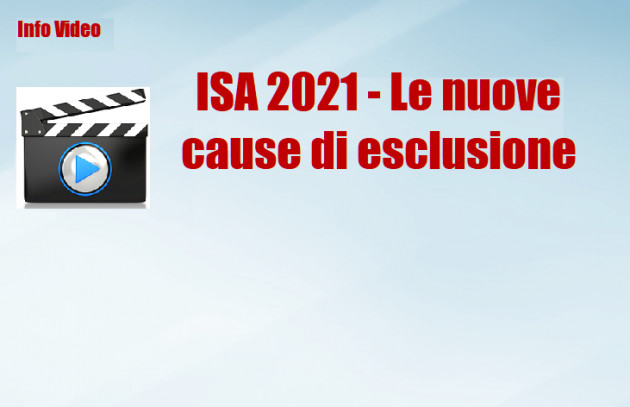 ISA 2021 - Le nuove cause di esclusione