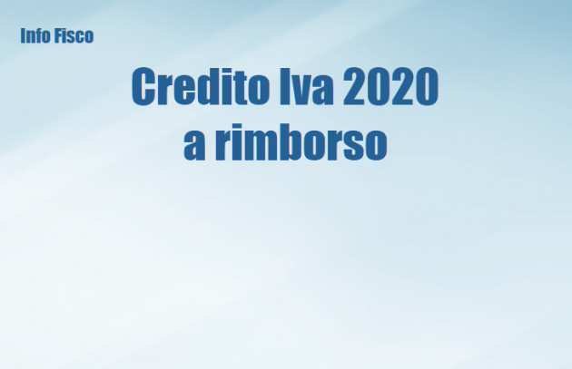 Credito Iva 2020 a rimborso