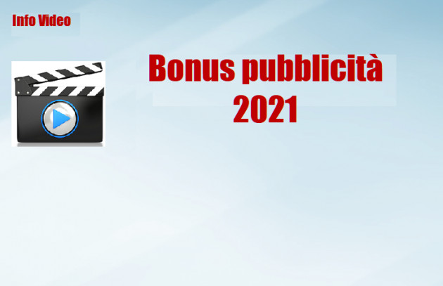 Bonus pubblicità 2021