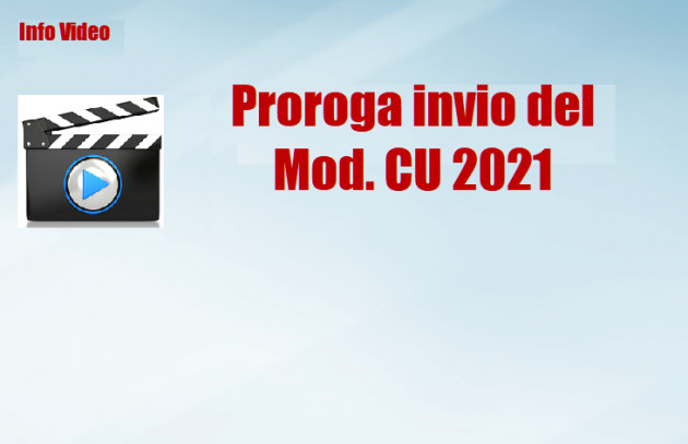 Proroga invio Mod CU 2021