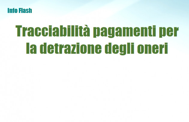 Tracciabilità dei pagamenti per la detrazione Irpef oneri 19%