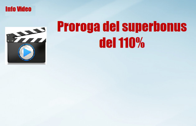Proroga del superbonus del 110%
