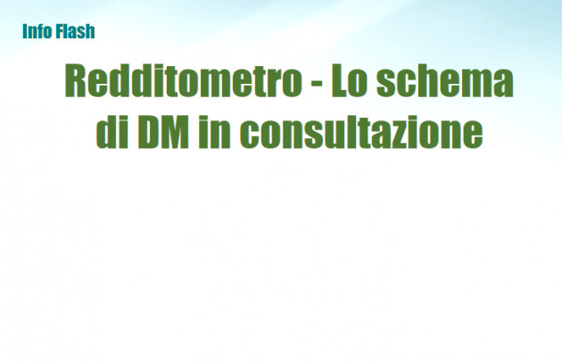 Redditometro - Lo schema di decreto in pubblica consultazione