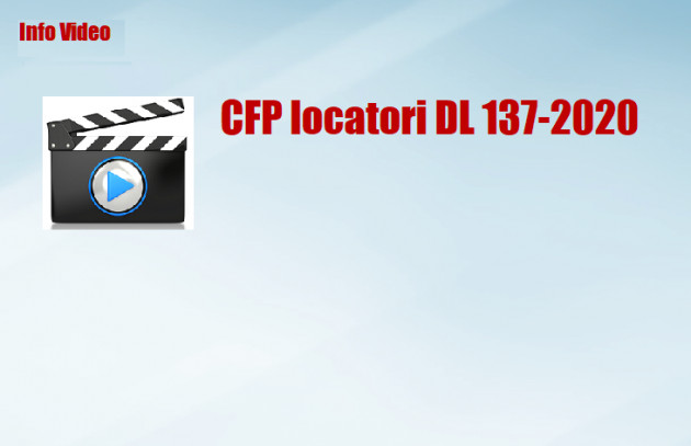 CFP locatori DL 137-2020