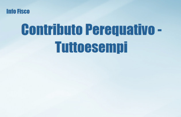 Contributo Perequativo - Tuttoesempi