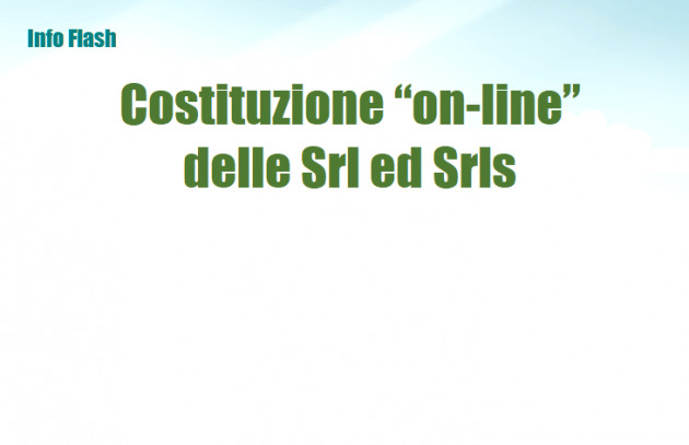 Costituzione “on-line” delle società a responsabilità limitata