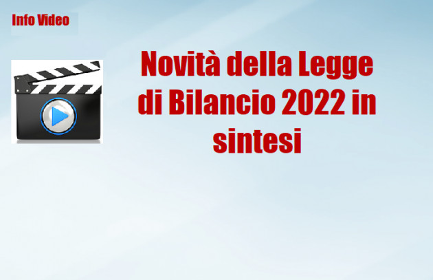 Novità della Legge di Bilancio 2022