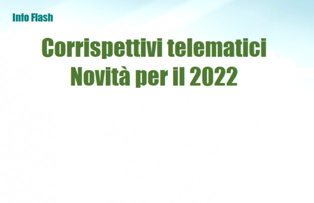 Corrispettivi telematici – Novità per il 2022