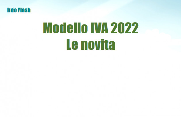 Modello Iva 2022 - Novità 
