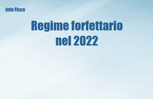 Regime forfettario nel 2022