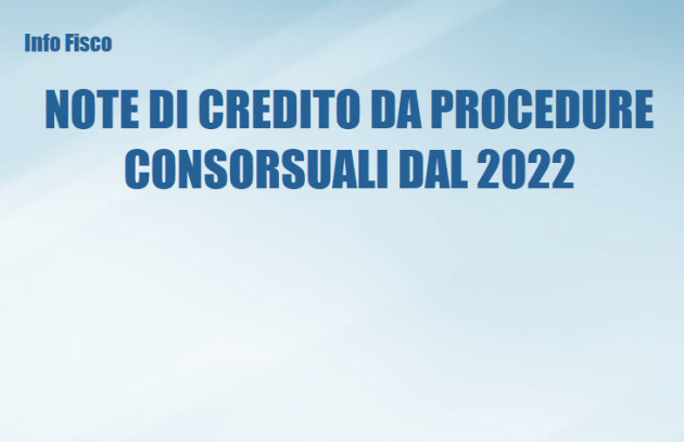 Note di credito nelle procedure concorsuali dal 2022