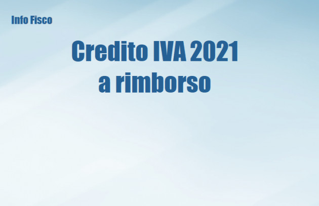 Credito IVA 2021 a rimborso