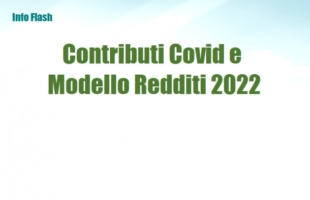 Contributi Covid nel Modello Redditi 2022