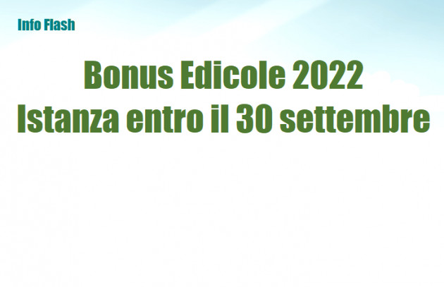Bonus edicole 2022 - Istanze entro il 30 settembre